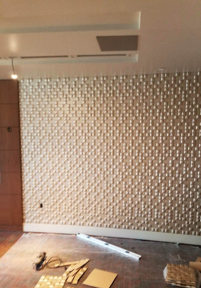 wall panel installation theater sound