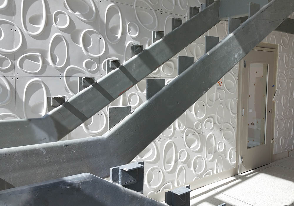 wall panel install door stairs texture